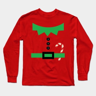 Elf Suit Shirt - Funny Christmas Fancy Dress Outfit T-Shirt Long Sleeve T-Shirt